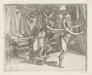 Joseph and the Wife of Potiphar (series title: Paintings in the Loggia of Raphael)