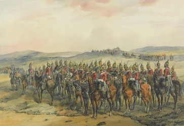4th & 5th Dragoon Guards, Line of Heavy Dragoons before the Charge at Balaclava