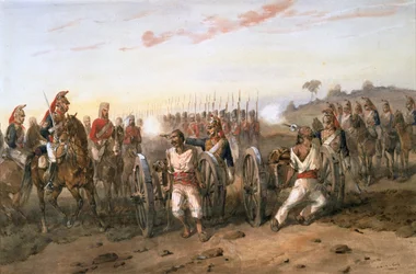 Mutineers About to Be Blown from Guns by the Bengal Horse Artillery, c.1858
