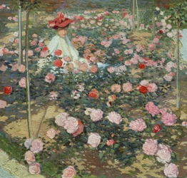 Mrs. Ojetti in the Rose Garden