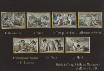 Sketch for the Clichy town hall: Allegories of the life of the citizen (over the door of the marriage hall)