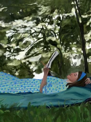 Peaceful Reading Outdoors