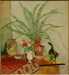 Still Life with Leaf Plant
