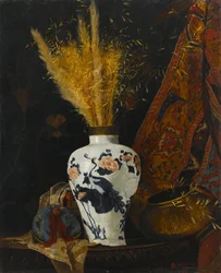 Flowers in a White Vase