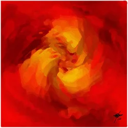 Abstract Fiery Swirl
