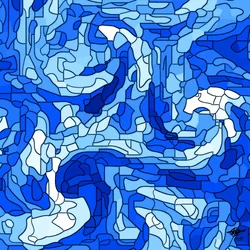 Blue Mosaic Flow