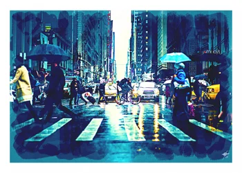 Rainy City Street