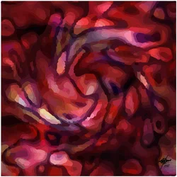 Vibrant Abstract Crimson Flow