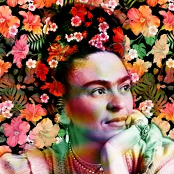 Vibrant Floral Portrait