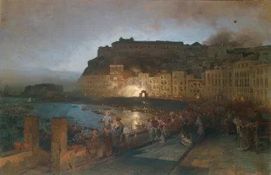 Fireworks in Naples, 1875