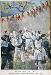 Fourteen Heads of Boxers on the Walls of Tchio-Tchao, China