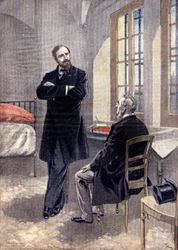 Paul Deroulede with His Lawyer in the Prison La Santé
