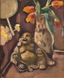 Still Life with a Buddha Statuette