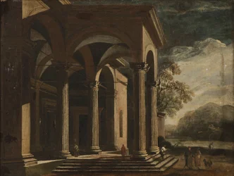 Architectural Fantasy Palace in a Landscape