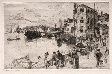 Etchings of Venice: Castello Quarters, Riva