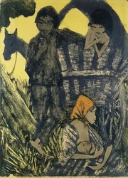 Gypsy Family on a Wagon