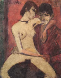 Seated Gypsy Lovers, 1922