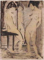 Three female nudes