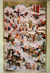 Ottoman Empire: Sultan Suleyman I at the Battle of Mohacs on 29/08/1526
