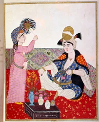 Ottoman Empire: Representation of a Sultan and Her Handmaid