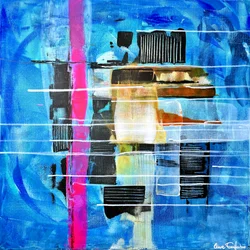 Abstract Lines Blue