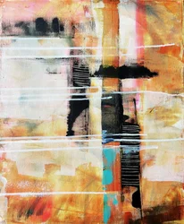 Abstract Orange Grid