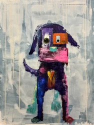 Colorful Abstract Dog