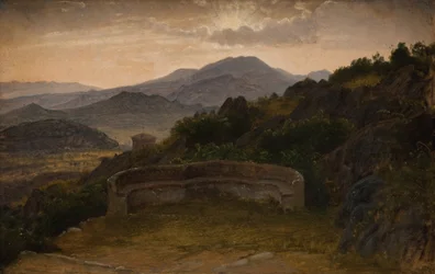 Landscape near Subiaco. Sunset