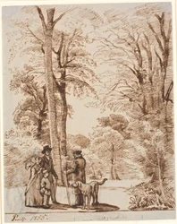 Forest Road with Figures. Islinge
