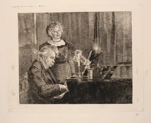 Edvard and Nina Grieg at the Piano