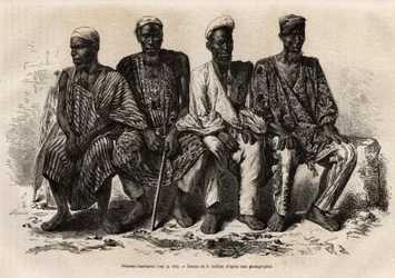 Bambara pilgrims (mollems or Muslim religious leaders), respectful of all the populations they try to moralise, manufacture gris-gris and practise a little medicine, and are widely employed as bearers of news and for the preliminaries of peace, here