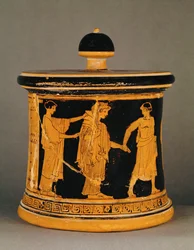 Wedding scene - perhaps the wedding of Peleus and Thetis