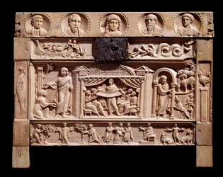 Reliquary with Reliefs Representing Scenes of the Old Testament. From the Monastery of Santa Giulia, 4th Century