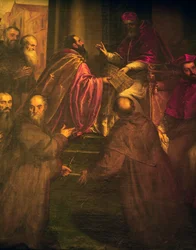 Paul IV Delivering the Papal Brief of the Founding of the Order of the Crucifers (Crociferi)