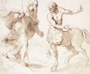 Saint Anthony Abbot Asking the Centaur the Way