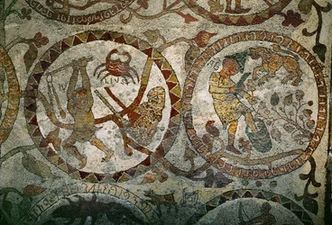 The Signs of the Zodiac from the Mosaic Floor
