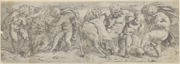 Drunken Satyr and Putti