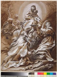 The Virgin and Child in Glory with Saints Fortunato, Nicholas, James and Christopher