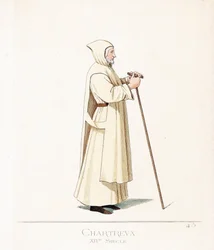Clerical Costume: Monk Chartreux, Order of Saint Bruno