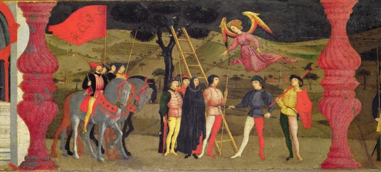 Predella of the Profanation of the Host: The Repentant Christian Woman is Hanged for Pawning the Consecrated Host, c.1468 (detail)