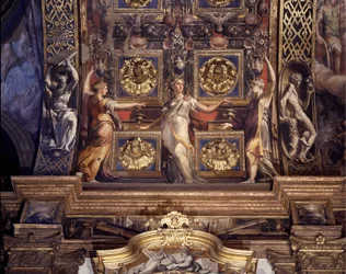 Three of the Five Crazy Virgins (Detail of the Frescoes by Francesco Mazzola)