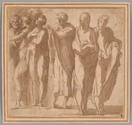 Group of Nine Standing Figures