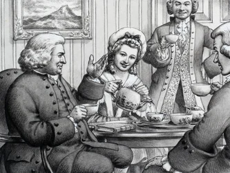 Dr Johnson Taking Tea, Entertained by Mr and Mrs Thrale