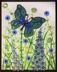 Butterflies, Green & Blue, 2016