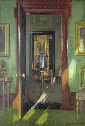 Interior, Rutland Lodge: vista through open doors