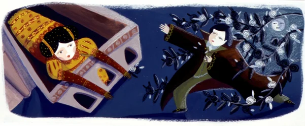 Prince Charming under the window of his sweetheart