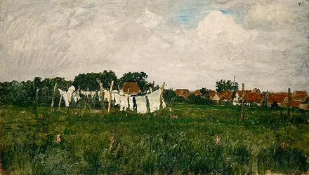 Mecklenburg, Landscape with the Little Town of Schwann on the Warrow