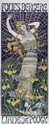 Poster advertising Liane de Pougy at the Folies-Bergere, Paris, end of 19th century