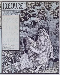 The Enchanter Merlin and the Fairy Vivien in the Forest of Broceliande, from 