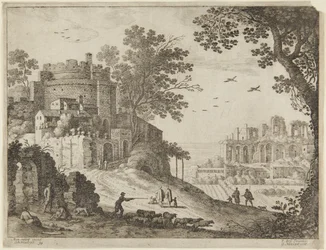 Castle and shepherds